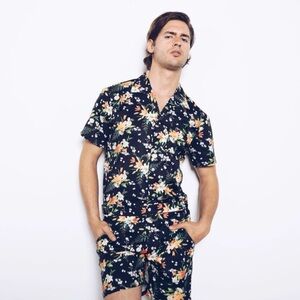 Romperjack Men's Romper in Tropical Black